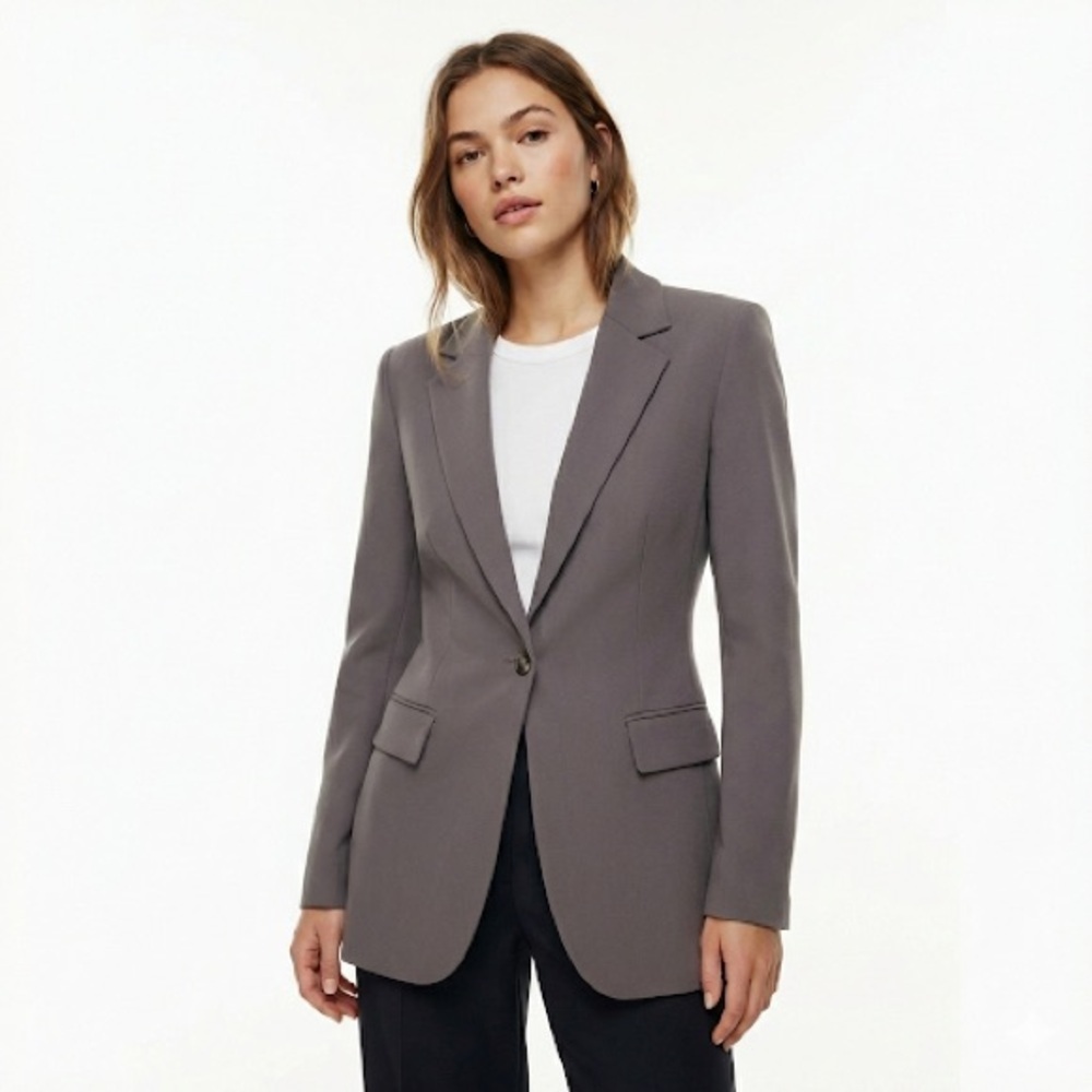 Wilfred Aritzia Womens Chevalier Blazer Taupe Xs